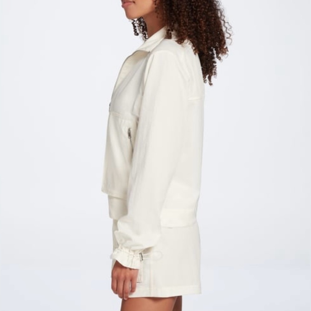 NWT Twill Cargo Jacket, medium, light yellow color, brand Calia - Picture 4 of 8